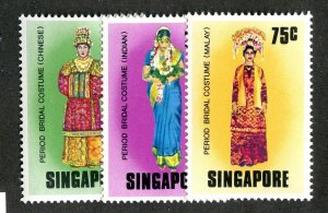 1976 Singapore Sc.# 257/59 mnh** cv $5.50 ( 9608 BCXX )