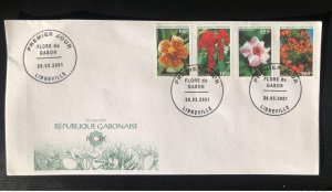 2001 Gabon Gabon Mi. 1658 - 1661 FDC Flora Flora Flowers Flowers RARE!-