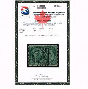 GENUINE CANADA SCOTT #52 XF USED PSE CERT 1897 GREEN JUBILEE ISSUE - ESTATE SALE