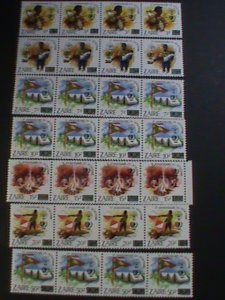 ZAIRE-1982-11207-1213 SCOUTING YEAR COMPLETE   MNH STRIPS OF 4 SETS-VERY FINE