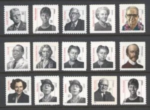 PCBstamps  US # 3420-3436 Distinguished Americans, MNH, (15), (6)