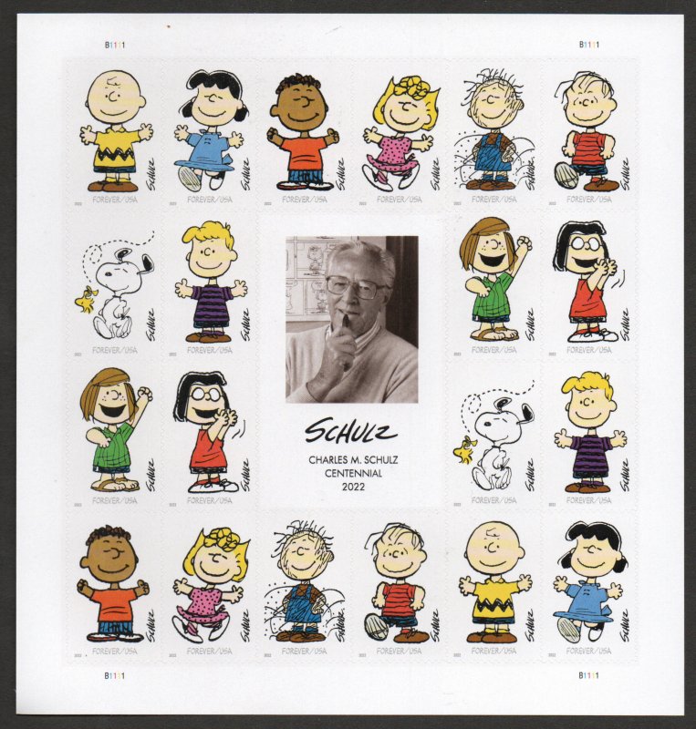 MALACK 5726 - 35 VF NH, Forever Charles M. Schulz Sh..MORE.. sheet5726-35