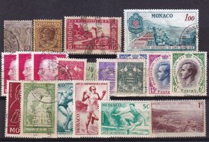 SA27a Monaco various selection of used stamps