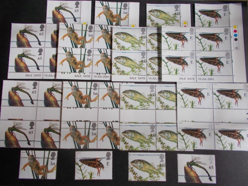 Wholesale Offer 2001 Pond Life EUROPA Set of 4 SG2220-2223 x 10 Sets Free p&p 