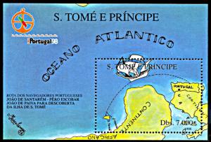 Saint Thomas and Prince 1342, MNH, Portugal '98 Stamp Exhibition souvenir sheet