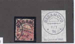 GERMAN EAST AFRICA # 24 VF-SUPERB BAGAMOYO DATED 1892 TOWN CANCEL