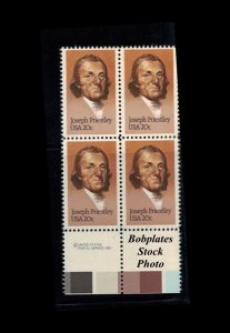 BOBPLATES #2038 Joseph Priestley Copyright Block  F-VF NH ~ See Details for Pos