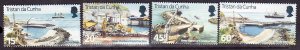 Tristan Da Cunha-Sc#580-3-unused NH set-Harbour construction-1996-