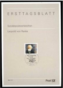 Germany 1995 Scott 1909 - ETB 35/1995 - Leopold von Ranke