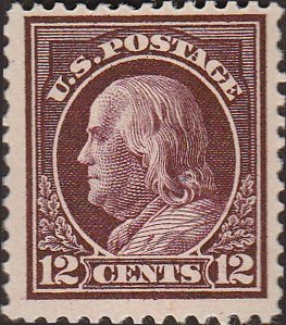 # 417 Mint Heavy Hinged Claret Brown Ben Franklin