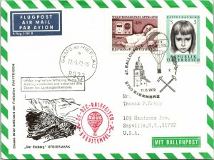 1972 Austria - DZC Raiffeisen - Hieflau - Balloon Mail - F17282