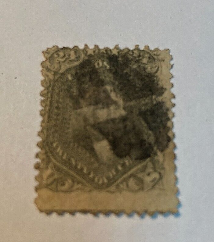 KAPPYSTAMPS US #78b 1862 24c WASHINGTON GRAY CIVIL WAR ERA USED SMALL FAULT H553