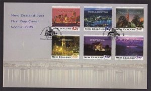 New Zealand 1995 Cityes by night FDC