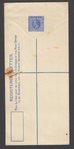 Fiji H&G C2, mint. 1913 2p + 1p SPECIMEN Registered Envelope, stains,