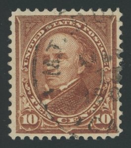 USA 282C - 10 cent Webster Type I - F/VF Used with PSE Certificate