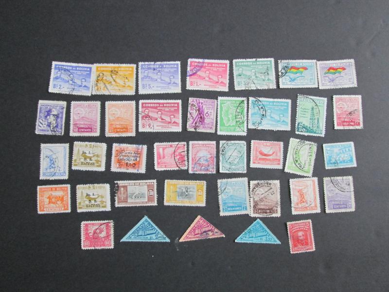 Bolivia, Approx 40 Stamps, Used, 1900-1950,  F1163