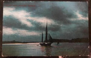 1907 NSW Australia Picture Postcard Cover to Bowden Moonlight Harbour Scene