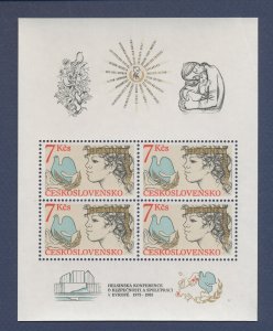 CZECHOSLOVAKIA - Scott 2567a - MNH S/S - Helsinki Conference - light corner cres