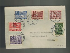 1935 Stockholm Sweden Cover to Spanga