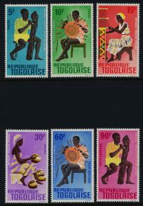 Togo 567-70, C55-6 MNH Arts & Crafts, Wood Carver, Potter, Weaver, Basket Maker