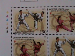 ​KOREA-2002-SC#2109  MARITIAL ARTS-JOINT WITH CHINA-LARGE SHEET-MNH VF-