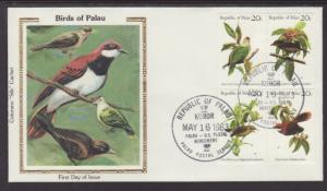 Palau 8a Birds 1983 Colorano U/A FDC