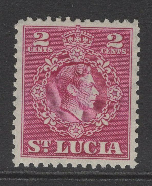 ST.LUCIA SG147 1949 2c MAGENTA p12½ MNH