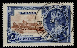 BAHAMAS GV SG142, 2½d brown & deep blue, VFU. CDS