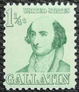 US #1279 *MH* Single, Albert Gallatin SCV $.25