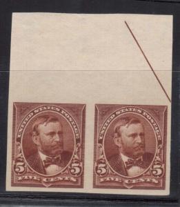 USA #270P5 XF Mint Imperf Pair **With Certificate** 