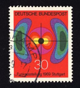 W. Germany Sc# 1005 30pf Electromagnetic Field used