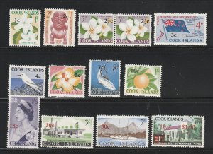 Cook Islands 179-184, 186-191 MNH Various