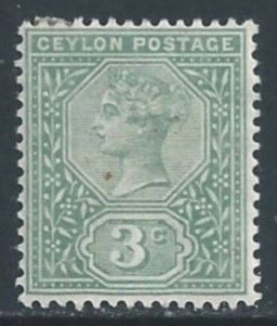 Ceylon #133 MH 3c Queen Victoria