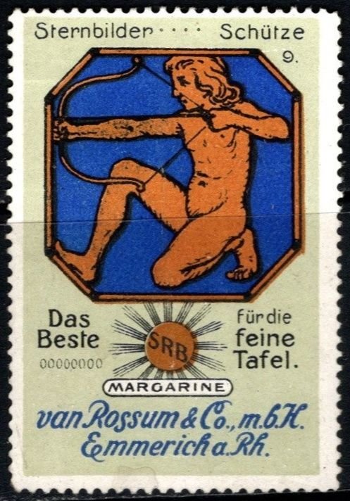 Vintage Germany Advertising Poster Stamp The Best Margarine For The Fine Table