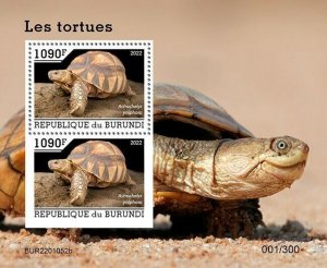 2022/01 - BURUNDI - TURTLES             2V  complet set    MNH ** T