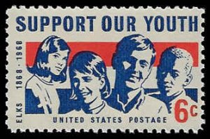 U.S. #1342 MNH; 6c Support our Youth (1968) (2)