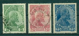 Liechtenstein #1-3  Used  Scott $90.00