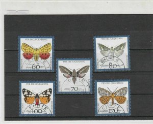 Germany Used assorted Butterfly/ Moths Stamps Ref 27020