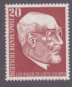 Germany 777 MNH 1957 Leo Baeck Rabbi of Berlin Issue