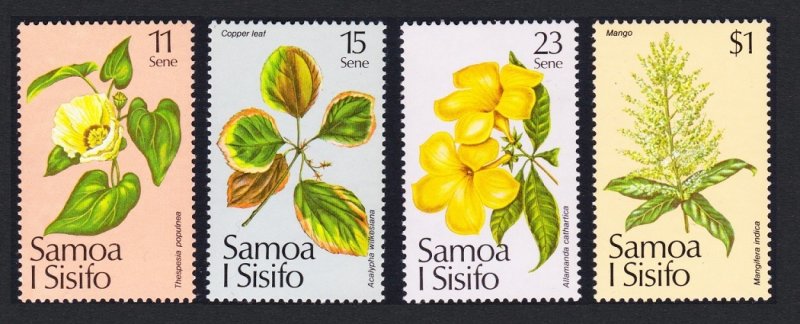 Samoa Christmas Flowers 4v 1981 MNH SC#562-565 SG#607-610 MI#469-472