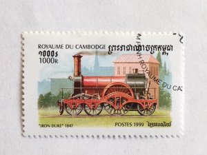 Cambodia – 1999 – Single “Train” Stamp – SC# 1800 – CTO