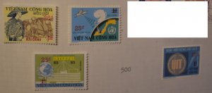 SOUTH VIETNAM   496-499  MLH   NO PENCIL MARKS