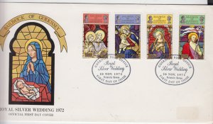 Guernsey 1972 Christmas set of 4 on FDC