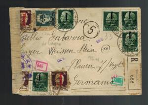 1944 Teglia Italy Censored Cover to Slave Camp Arbeitslager Weissenstein Germany