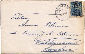 United States California San Pedro 1908 numeral duplex  5c Lincoln 1902 Defin...