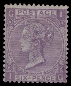 GB QV SG107, SCARCE 6d bright violet plate 6, M MINT. Cat £1500. IG