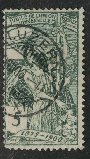 Switzerland Scott 98 Used 1900 UPU stamp