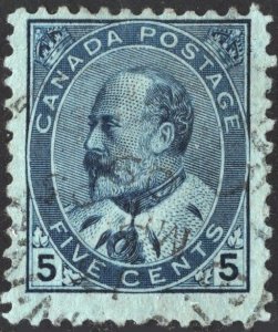 Canada SC#91 5¢ King Edward VII (1903) Used