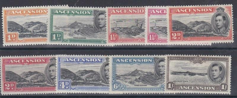 ASCENSION 1938 - 53  VARIOUS VALUES 1D TO 1/-   MH 