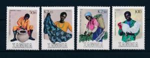 [51223] Zambia 1988 Trade fair Tea Textile Chicken MNH